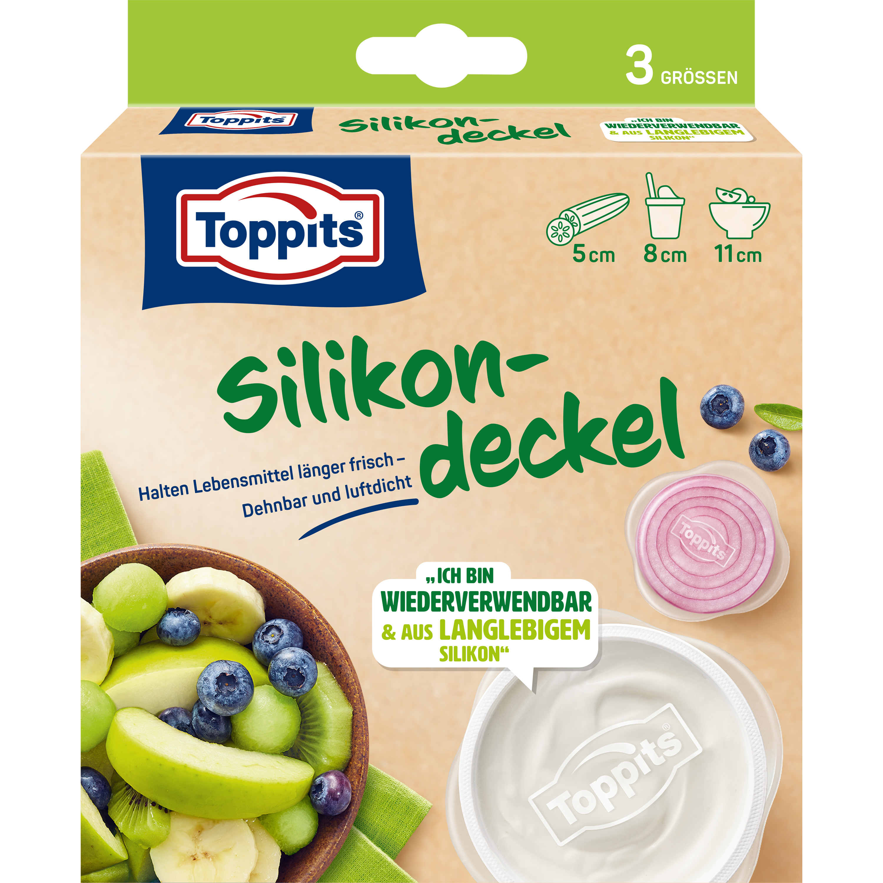Silikondeckel: Frischhalten und wiederverwenden