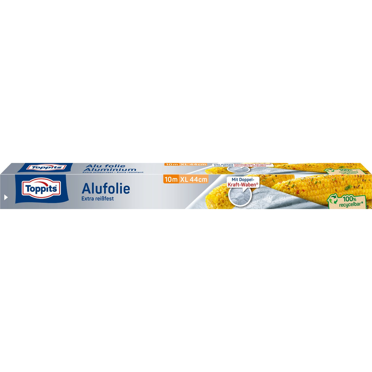 Vorderseite der Verpackung Toppits Alufolie XL