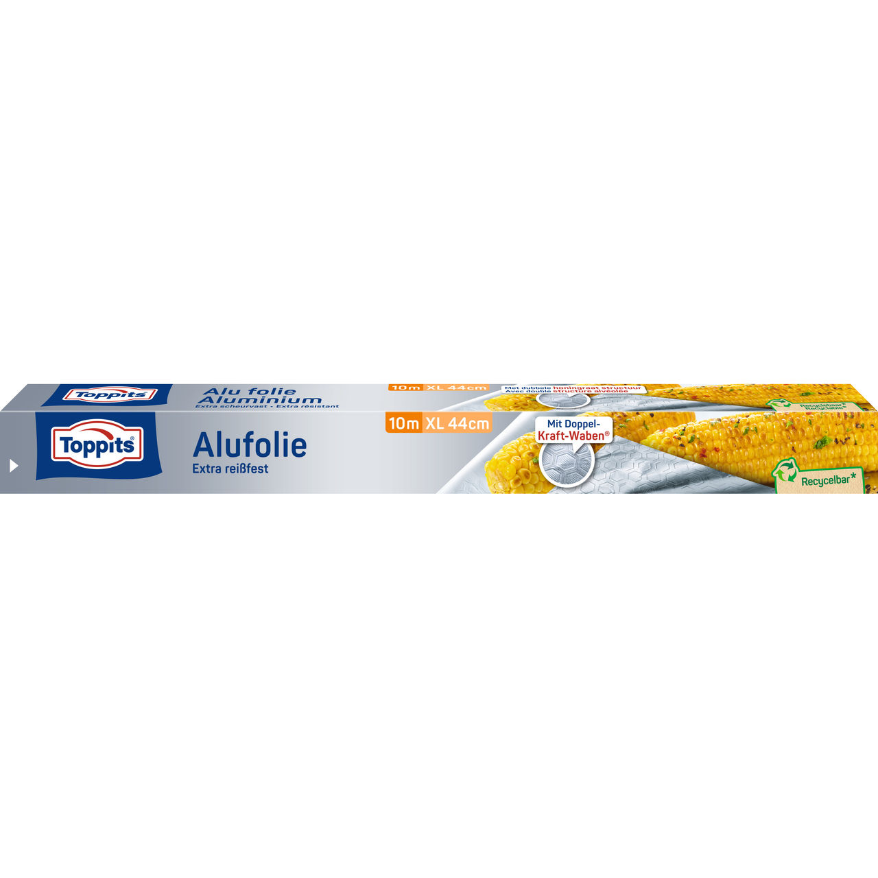 Vorderseite der Verpackung Toppits Alufolie XL