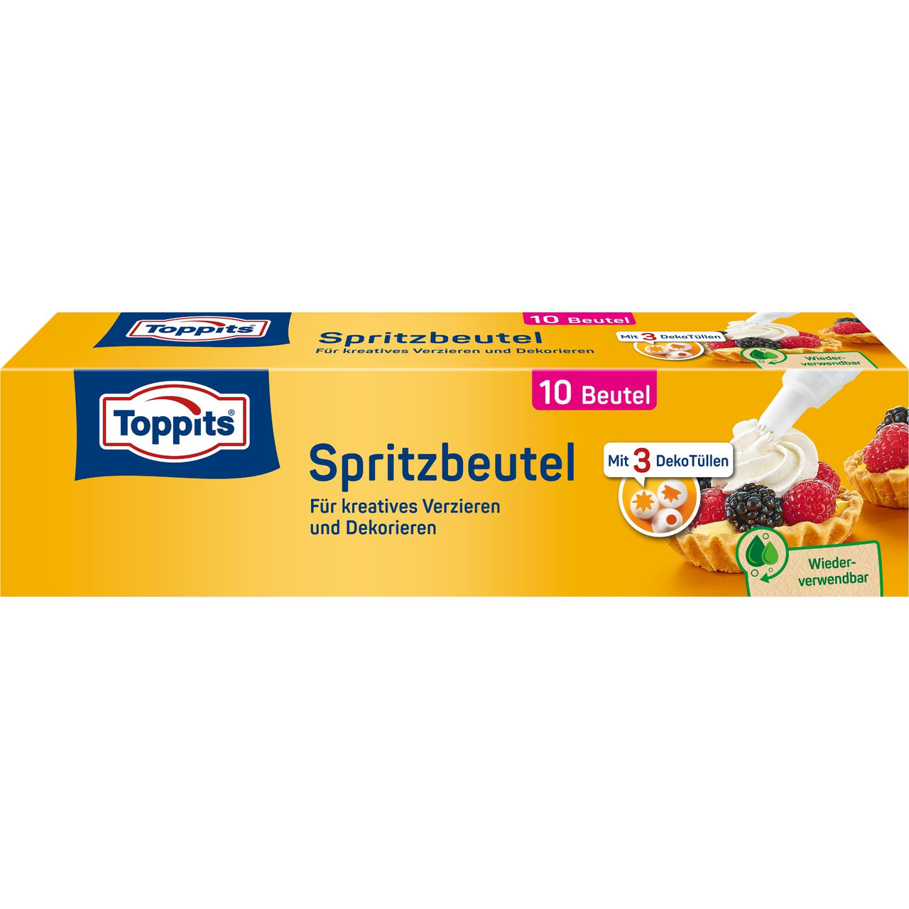 Vorderseite der Verpackung Toppits Spritzbeutel